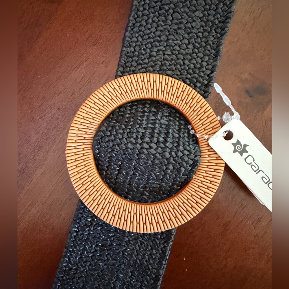 Caracol Black woven elastic 2” Women's Belt - Picture 2 of 2